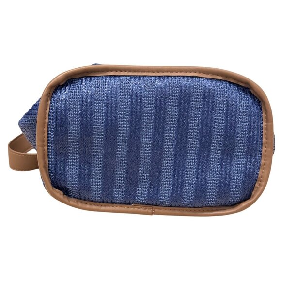 Vera Bradley Woven Backpack Embroidered Regatta Turtle Blue Tan Adjustable Strap main image 4